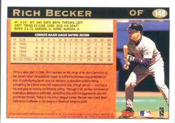 1997 Topps #148 Rich Becker Back