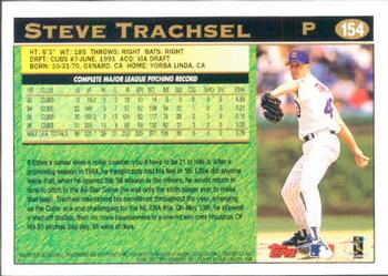 1997 Topps #154 Steve Trachsel Back
