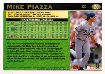 1997 Topps #20 Mike Piazza Back