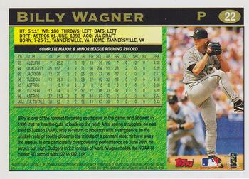 1997 Topps #22 Billy Wagner Back