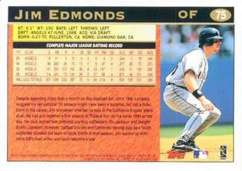 1997 Topps #75 Jim Edmonds Back