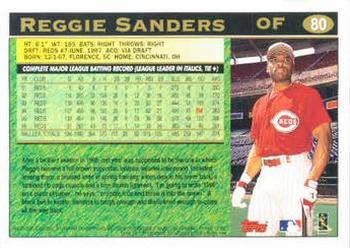 1997 Topps #80 Reggie Sanders Back