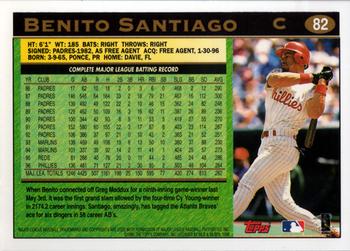 1997 Topps #82 Benito Santiago Back