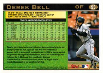 1997 Topps #93 Derek Bell Back