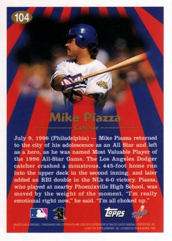1997 Topps #104 Mike Piazza Back