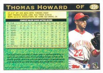 1997 Topps #231 Thomas Howard Back