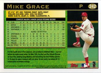 1997 Topps #242 Mike Grace Back