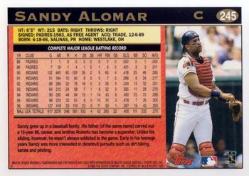 1997 Topps #245 Sandy Alomar Back