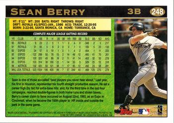 1997 Topps #248 Sean Berry Back