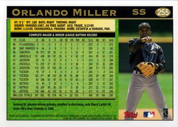 1997 Topps #255 Orlando Miller Back