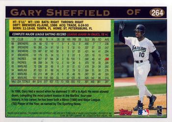 1997 Topps #264 Gary Sheffield Back