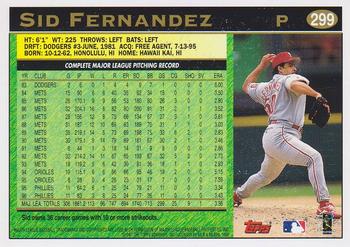 1997 Topps #299 Sid Fernandez Back
