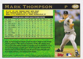 1997 Topps #441 Mark Thompson Back