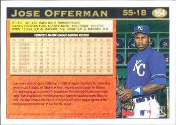1997 Topps #164 Jose Offerman Back