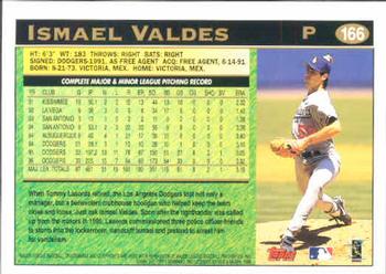 1997 Topps #166 Ismael Valdes Back