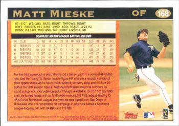 1997 Topps #168 Matt Mieske Back