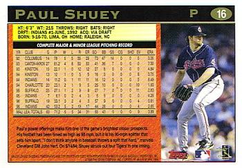 1997 Topps #16 Paul Shuey Back