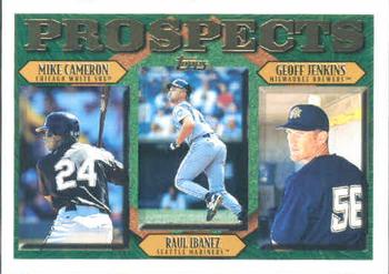 1997 Topps #201 Mike Cameron / Raul Ibanez / Geoff Jenkins Front