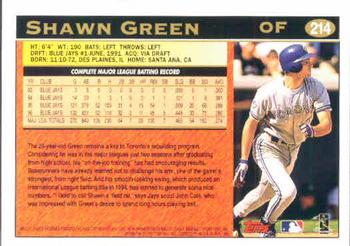 1997 Topps #214 Shawn Green Back