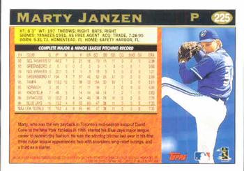 1997 Topps #225 Marty Janzen Back