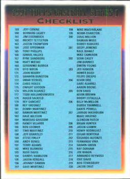 1997 Topps #276 Checklist: 159-276 Front
