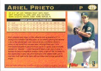 1997 Topps #279 Ariel Prieto Back