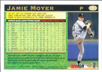 1997 Topps #283 Jamie Moyer Back