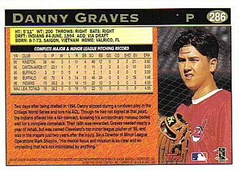 1997 Topps #286 Danny Graves Back