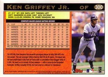 1997 Topps #300 Ken Griffey Jr. Back