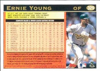 1997 Topps #329 Ernie Young Back