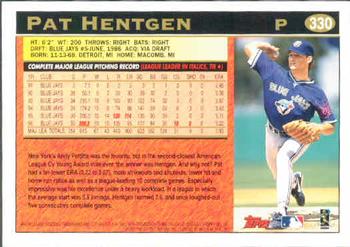 1997 Topps #330 Pat Hentgen Back