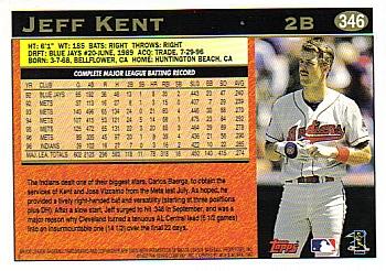 1997 Topps #346 Jeff Kent Back