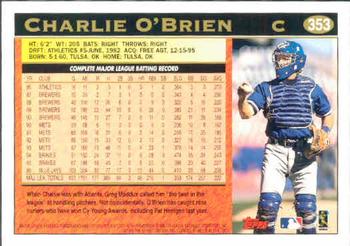 1997 Topps #353 Charlie O'Brien Back