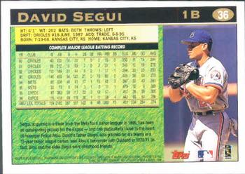 1997 Topps #36 David Segui Back