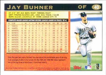 1997 Topps #40 Jay Buhner Back