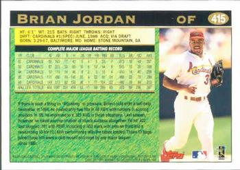 1997 Topps #415 Brian Jordan Back