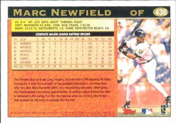 1997 Topps #436 Marc Newfield Back