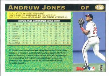 1997 Topps #455 Andruw Jones Back