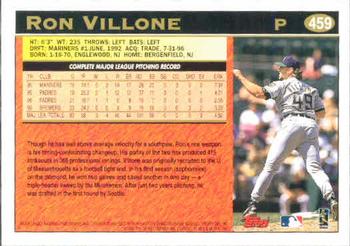1997 Topps #459 Ron Villone Back