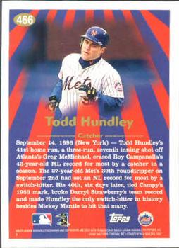 1997 Topps #466 Todd Hundley Back