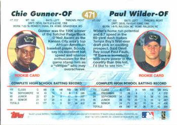 1997 Topps #471 Chie Gunner / Paul Wilder Back
