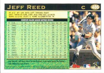 1997 Topps #486 Jeff Reed Back