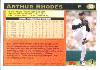 1997 Topps #53 Arthur Rhodes Back