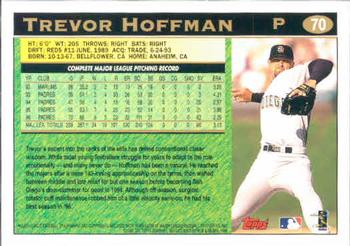 1997 Topps #70 Trevor Hoffman Back