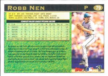 1997 Topps #79 Robb Nen Back