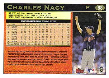 1997 Topps #88 Charles Nagy Back