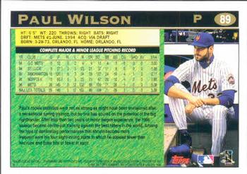 1997 Topps #89 Paul Wilson Back