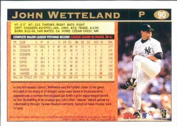 1997 Topps #90 John Wetteland Back