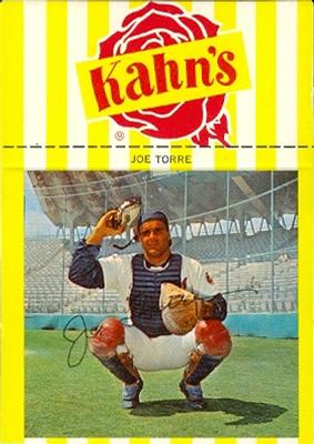 1966 Kahn's Wieners #NNO Joe Torre  Front