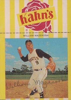 1966 Kahn's Wieners #NNO William Mazeroski Front